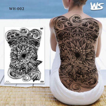 Load image into Gallery viewer, Extra Large Back Temporary Lion Tatoo Sticker Waterproof Black Luxury Big Modern Design For Mens