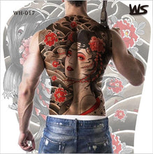 Load image into Gallery viewer, Extra Large Back Temporary Lion Tatoo Sticker Waterproof Black Luxury Big Modern Design For Mens