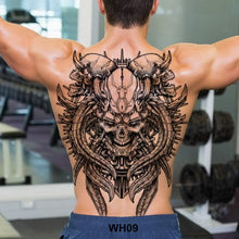 Load image into Gallery viewer, Extra Large Back Temporary Lion Tatoo Sticker Waterproof Black Luxury Big Modern Design For Mens