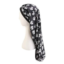 Load image into Gallery viewer, Extra Long Satin Bonnet Sleep Cap Long Bonnet for Braids Hair Loose Cap