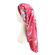 Load image into Gallery viewer, Extra Long Satin Bonnet Sleep Cap Long Bonnet for Braids Hair Loose Cap