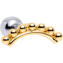 Load image into Gallery viewer, 16G 1/4 Gold Tone Crescent Arc Cartilage Tragus Earring