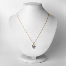 Load image into Gallery viewer, 0.96 Carat Genuine Tanzanite and White Topaz .925 Sterling Silver Pendant