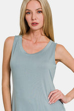 Load image into Gallery viewer, Scoop Neck Wide Strap Tank Dress For Women β Simple & Classic, Flattering Scoop Neck, Comfortable Wide Strap Design