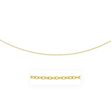 Load image into Gallery viewer, 2.5mm 14k Yellow Gold Pendant Chain with Textured Links