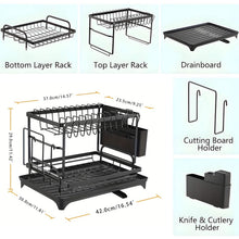 将图片加载到图库查看器,Black Metal Dish Rack – 2-Layer / 3-Layer