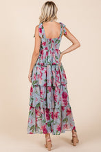 Load image into Gallery viewer, Layered Floral Sweetheart Neck Maxi Dress β Elegant and Romantic Floral Maxi Dress with Feminine Sweetheart Neckline