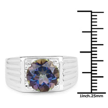 Load image into Gallery viewer, 4.75 Carat Genuine Mystic Topaz .925 Sterling Silver Ring
