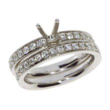 Load image into Gallery viewer, Diamond Semi Mount Engagement Ring 14KT White Gold