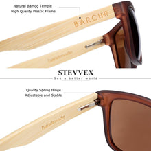 Load image into Gallery viewer, Polarized Bamboo Elegant Wood Sunglasses for Men and Women in Famous Retro Classic Style Design With UV400 Protection