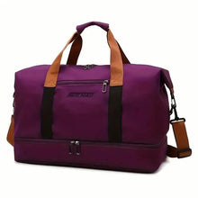 Load image into Gallery viewer, Nylon Duffel Bag for Travel – Large Capacity, Foldable, Shoe Compartment – Men & Women