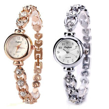 Load image into Gallery viewer, Ladies Elegant Wrist Watches For Women In Bracelet Rhinestones Analog Style Quartz Watch Women's Crystal Small Dial Watch For Women and Girls