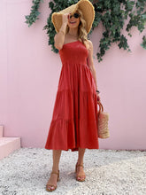 Load image into Gallery viewer, Smocked Single Shoulder Sleeveless Dress Stylish & Comfortable Summer Long Dress Lightweight Dress