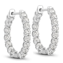 Load image into Gallery viewer, 2.04 Carat Genuine Lab Grown Diamond 14K White Gold Earrings