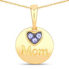 Load image into Gallery viewer, 0.21 Carat Genuine Tanzanite .925 Sterling Silver Pendant