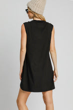 Load image into Gallery viewer, Round Neck Sleeveless High-Low Curved Hemline Mini Dress β Trendy High-Low Dress, Sleeveless Mini Dress, Curved Hemline Dress, Flattering Round Neck Dress, Chic High-Low Dress