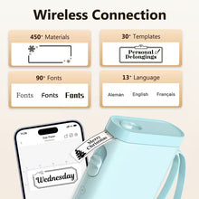 Load image into Gallery viewer, P21 Wireless Thermal Label Maker – Portable USB Printer with Paper Roll, Rechargeable & Ink-Free