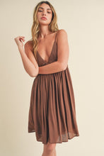 Load image into Gallery viewer, New Summer Ruched Plunge Mini Cami Dress For Women – Sexy, Comfortable, Flattering & Perfect for Special Occasions