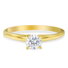 Load image into Gallery viewer, GIA Certified 14K Yellow Gold 1/2 Cttw Diamond Solitaire Engagement Ring (H Color, SI1 Clarity) - Size 6