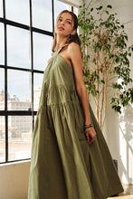 将图片加载到图库查看器,New Summer Crisscross Wide Strap Drawstring Detail Midi Dress For Women – Chic, Sophisticated, Adjustable, Perfect Dress for Casual to Semi-Formal Occasions