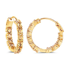 Load image into Gallery viewer, 3.20 Carat Genuine Citrine .925 Sterling Silver Earrings