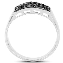 Load image into Gallery viewer, 0.43 Carat Genuine Black Diamond .925 Sterling Silver Ring