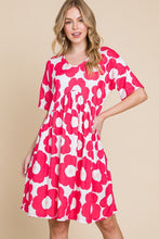 将图片加载到图库查看器,Summer Trendy Women Flower Print Ruched Dress - Trendy and Comfortable Dress for Effortless Style