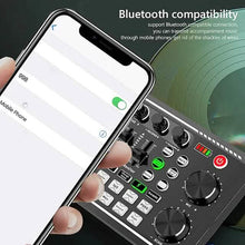 Load image into Gallery viewer, F998 Live Sound Card Audio Mixer Podcast Audio Interface with DJ Mixer Effects