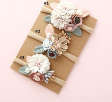 将图片加载到图库查看器,Modern Fashion Floral Headband Newborn Baby Elastic Hairbands Pearl Fresh Style Bow Knot For Girls