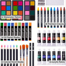 Load image into Gallery viewer, 175-Piece Deluxe Art Set – Crayons, Colored Pencils & Acrylic Paints in Wooden Case