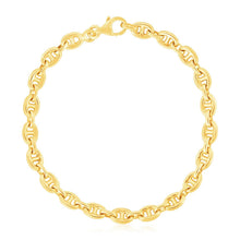Load image into Gallery viewer, 14k Yellow Gold High Polish Mariner Link Bracelet (5.4mm)