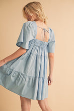 Load image into Gallery viewer, New Summer Square Neck Half Sleeve Tiered Dress For Women, Flattering, Chic, Comfortable and Versatile for Any Occasion