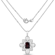Load image into Gallery viewer, 8.00 Carat Genuine Garnet .925 Sterling Silver Pendant
