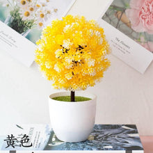 Load image into Gallery viewer, Fake Flowers Potted Ornaments 15x26cm Small Tree Potted Home Hotel Garden Decor Bonsai Artificial Home Decor