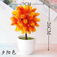Load image into Gallery viewer, Fake Flowers Potted Ornaments 15x26cm Small Tree Potted Home Hotel Garden Decor Bonsai Artificial Home Decor