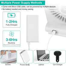 将图片加载到图库查看器,Fan USB Rechargeable Table Portable Desk Cooling Fan