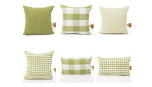 将图片加载到图库查看器,Farmhouse Plaid Striped Linen Cotton Pillow Covers Outdoor Plaid Square Pillow Cushion Case Cotton Linen Throw Pillow Covers Sofa Chair Decorative Cotton Cushions Cover Red Green Blue Pillowcase