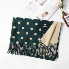 将图片加载到图库查看器,Fashion Autumn Winter Warm High Quality Long Soft Cashmere Hijabs Scarves Dot Pattern Tassels Elegant Thicken Wrap Shawl Ladies Lightweight Escharpe Soft Wool Cashmere Muffler For Women