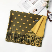 将图片加载到图库查看器,Fashion Autumn Winter Warm High Quality Long Soft Cashmere Hijabs Scarves Dot Pattern Tassels Elegant Thicken Wrap Shawl Ladies Lightweight Escharpe Soft Wool Cashmere Muffler For Women