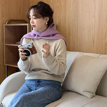将图片加载到图库查看器,Fashion Balaclava Shawl Women Winter Hat Soft Knitted Hooded Neck Collar Cap Beanie Hat Warm Scarf Unisex Bonnet Hooded Scarf Hat Face Hooded Cowl Neckerchief with Drawstring Soft Balaclava Pullover Knitted Beanie for Adults Men Women Ski Caps