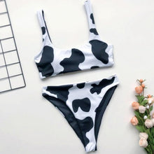 Load image into Gallery viewer, Fashion Bikini Set Bikinis Stripes Lace Up String Two-Piece Swimsuit Mini Bikini Swimwear Padded Two Piece Triangle Bikini Set Summer Breathable Beach Swimsuits For Women