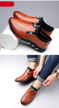 Load image into Gallery viewer, Fashion Black Men's Popular Casual Flat Shoes Outdoor Soft Soled Travel Sneakers Leather Business Non Slip Breathable Sneakers Loafers Comfort Walking Shoes For Business Work Office