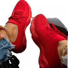 Load image into Gallery viewer, Fashion Breathable Lace Up Platform Sneakers Women Summer Flat Mesh Sports Shoes Woman Running Shoes Walking Sneakers For Women Lace Up Lightweight Tennis Shoes