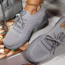 Load image into Gallery viewer, Fashion Breathable Lace Up Platform Sneakers Women Summer Flat Mesh Sports Shoes Woman Running Shoes Walking Sneakers For Women Lace Up Lightweight Tennis Shoes