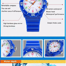 Load image into Gallery viewer, Fashion Children Watches 50M Waterproof Kids Quartz Wristwatches Clock For Boys Girls Analog Watch Waterproof Learning Time Wrist Watch Easy To Read Time Wrist Watches For Kids