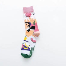 将图片加载到图库查看器,Fashion Colorful Print Socks Women Mushroom Spring Woman Socks Cotton Socks For Women Cotton Men's and Women's Printed Funky Socks - Unisex Mid Crew Length Breathable Pure Cotton Super Soft Quirky Prints Socks