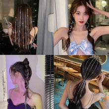 Load image into Gallery viewer, Fashion Elegant Women Lady Rhinestone Shell Crystal Tassel Long Chain Beads Dangle Hairpin Side Clip Gorgeous Hair Accessories For Women
