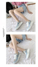Load image into Gallery viewer, Fashion Flats Womans Sneakers Casual Breathable Vulcanized Shoes Lace Up Woman Comfort Walking White Round Head Platform Casual Sports Cute Fashion Walking School Sneakers
