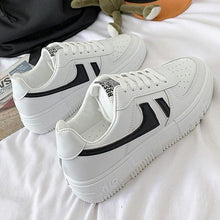 Load image into Gallery viewer, Fashion Flats Womans Sneakers Casual Breathable Vulcanized Shoes Lace Up Woman Comfort Walking White Round Head Platform Casual Sports Cute Fashion Walking School Sneakers