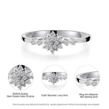 将图片加载到图库查看器,Fashion Luxury 925 Sterling Silver Snowflake Ring - 2021 Trending Fashion Jewelry for women Wedding Band Ring Promise Love Engagement Rings